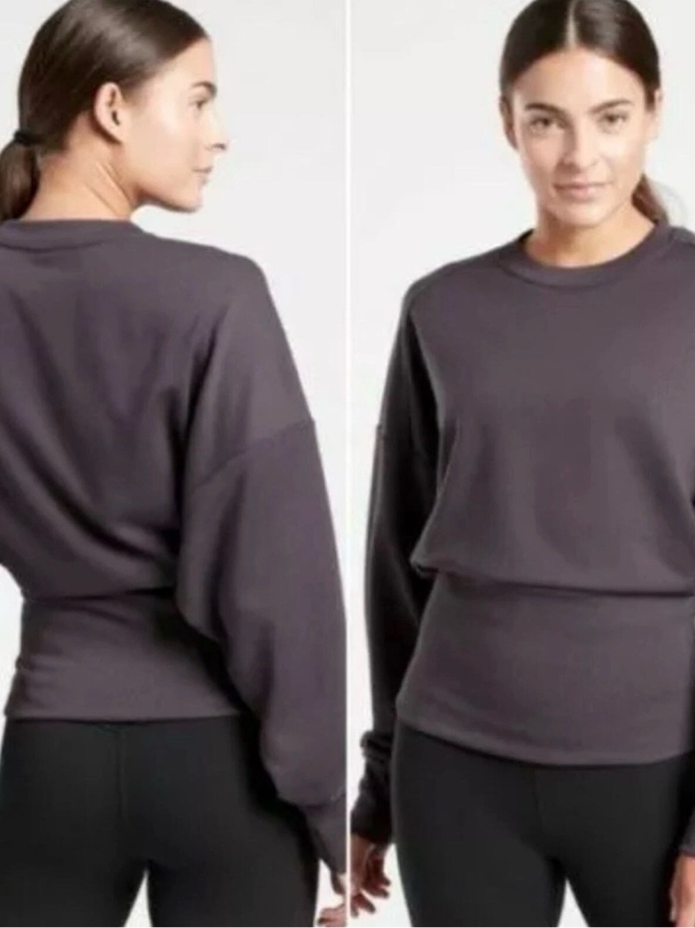 Athleta Potrero Crewneck Sweater Shale